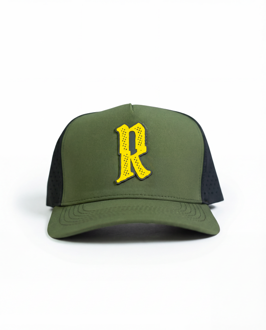 Ripped Jerky R Member Hat - Olive & Black