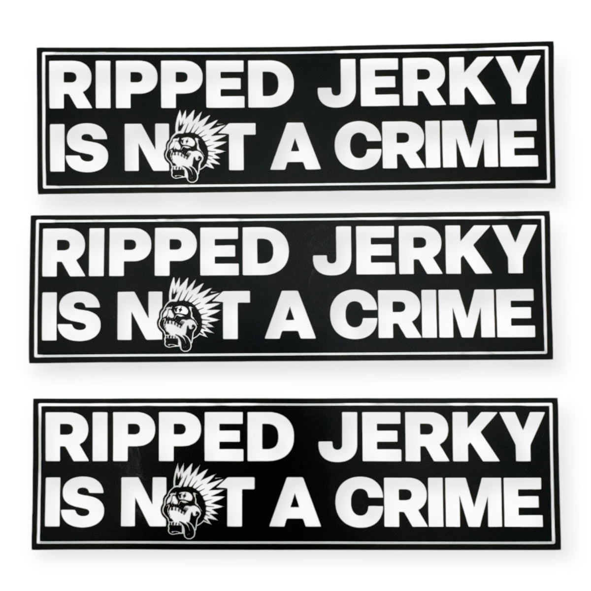 Jerry Ripped Sticker Ripped Jerky is not a crime stickers- 3 Pack