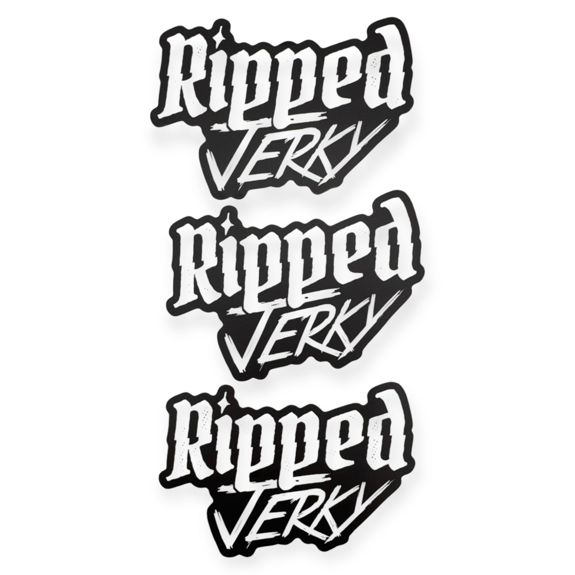 Jerry Ripped Sticker Ripped Jerky Logo Sticker- 3 Pack