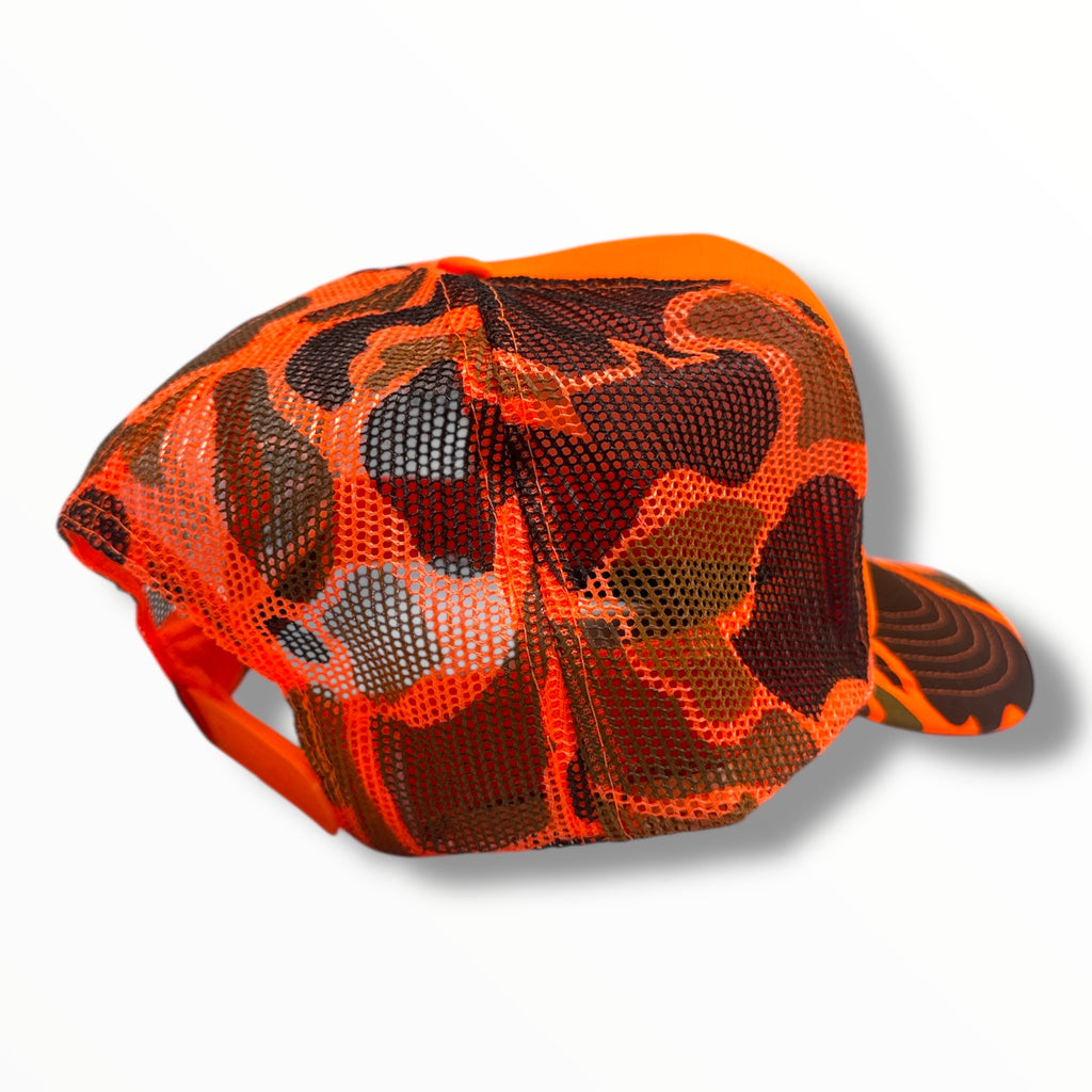 Ripped Jerky 5-Panel High Crown Foam Trucker Hat - Neon Camo