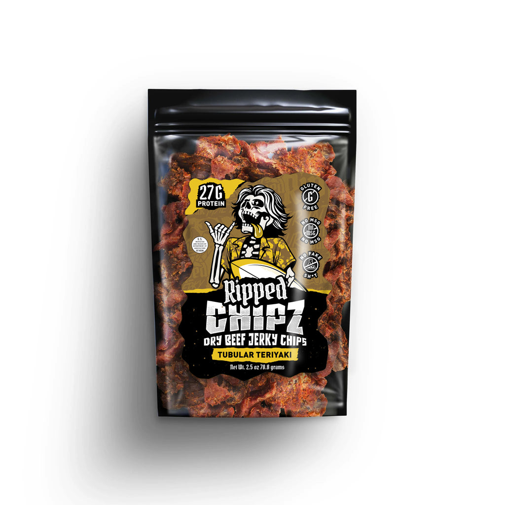 Dry Beef Chipz Tubular Teriyaki  12 Pack Case