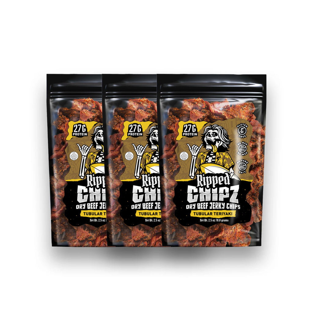 Tubular Teriyaki Dry Beef Jerky Chipz - 3pk