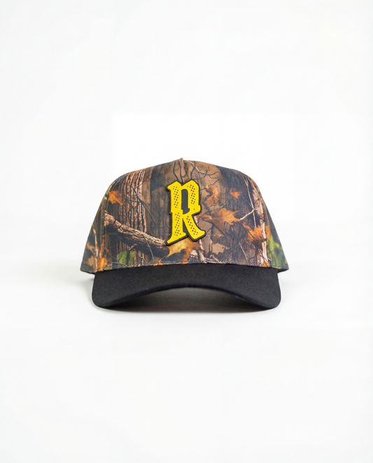 Ripped Jerky R Member Hat - Woodland Camo